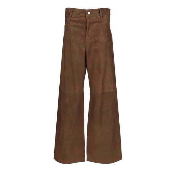 'S Max Mara Women Wide-Leg Suede Trousers